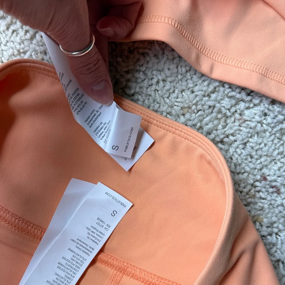 Fabletics Peach Pleated Skirt & Crop Tank Set - Picture 5 of 5